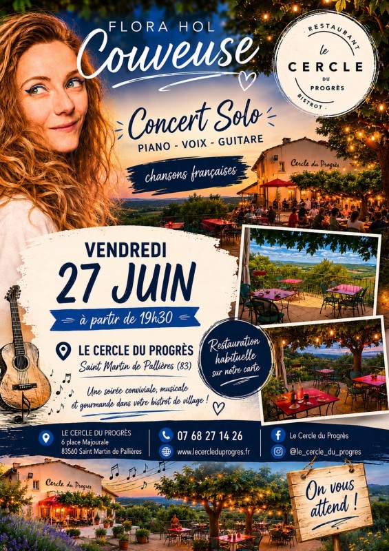 Le Cercle du Progrès - Restaurant Saint-Martin-de-Pallières - manger a SAINT-MARTIN-DE-PALLIERES